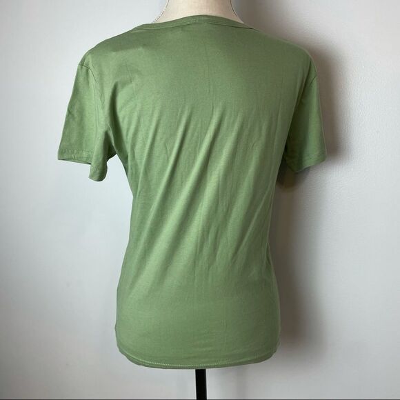 NWT ZAFUL Solid Green Graphic Tee Shirt It’s a Tea Shirt Short Sleeve size M - Picture 7 of 11